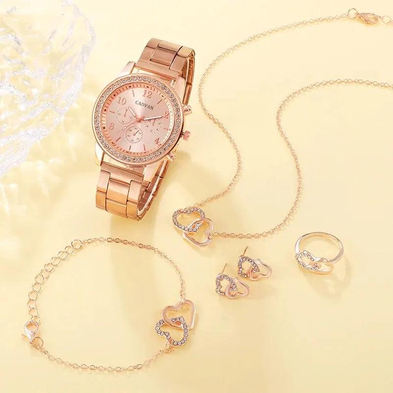 Conjunto Rose Gold Luxury Watch